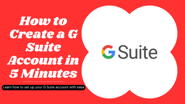 How to Create a G Suite Account